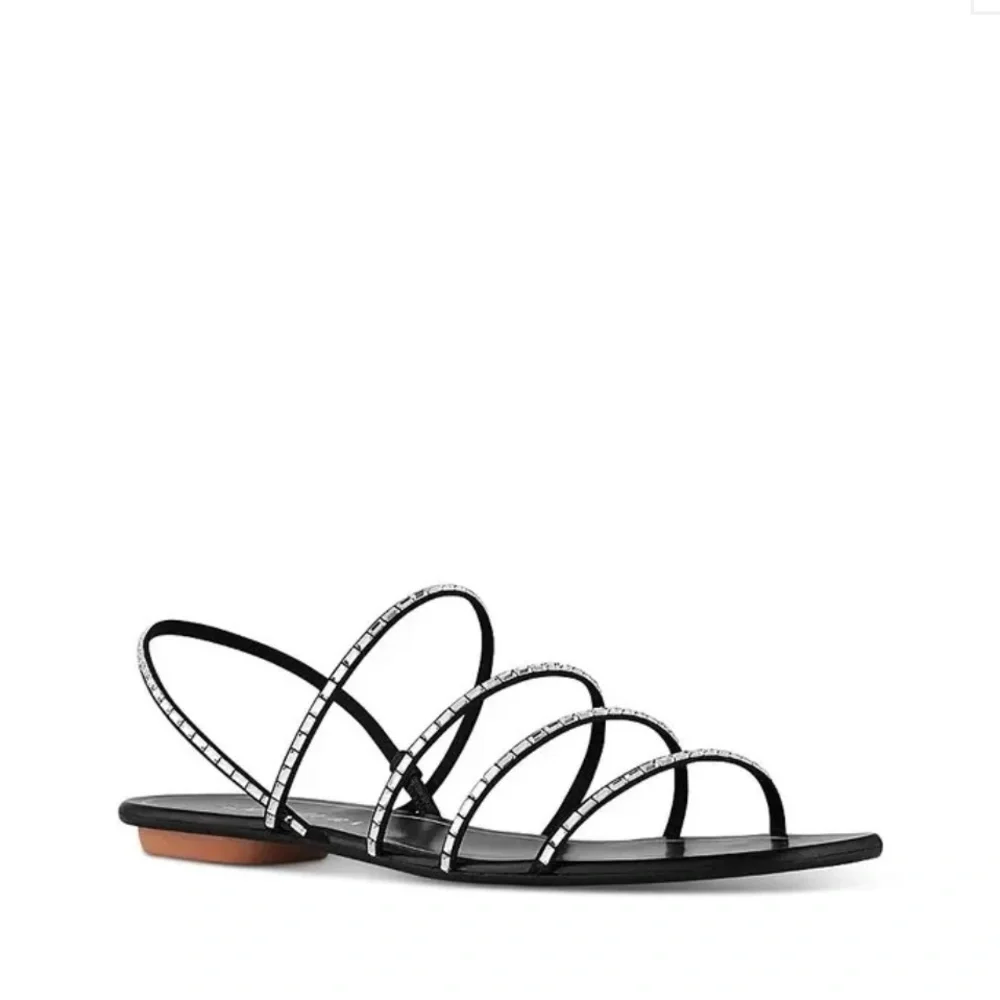 Aquazzura Mistica Crystal Embellished  flat sandals.Tequila Style NIB 36.5 - Picture 4 of 9